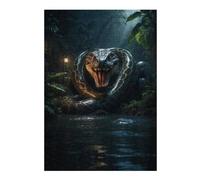 Puzzle for Adults 300 PCS Giant Emerald Green Snake Adult Puzzles Hands-on Game Precision Cutting Unique Gifts for Birthday And Christmas 300 PCS