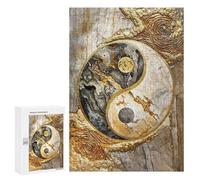 Puzzle for Adults 300 PCS Golden Yin And Yang Unity Adult Jigsaw Puzzles Hand Speed Race Parent-child Interaction Deal As Gifts for The Whole Family 300 PCS