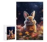 Puzzle for Adults 300 PCS Magical Bunny Garden Puzzle for Adults Brain Teaser Game Difficult Challenge for Is Ideal As A Gift 300 PCS