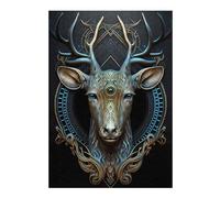 Puzzle for Adults 300 PCS Mystical Astrology Deer Adult Puzzles Hands-on Game Precision Cutting Unique Gifts for Birthday And Christmas 300 PCS