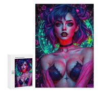 Puzzle for Adults 300 PCS Neon Muse Adult Jigsaw Puzzles Hand Speed Race Parent-child Interaction Deal As Gifts for The Whole Family 300 PCS