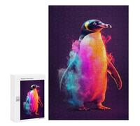 Puzzle for Adults 300 PCS Penguin Neon Puzzle for Adults Anti-Stress Toys Home Decoration Unique Gifts for Birthday And Christmas 300 PCS