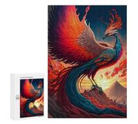 Puzzle for Adults 300 PCS Phoenix Rising Mythical Firebird Artwork -4 Adult Jigsaw Puzzles Hand Speed Race Parent-child Interaction Deal As Gifts for The Whole Family 300 PCS