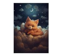 Puzzle for Adults 300 PCS Red Fox Dreaming Adult Puzzles Hands-on Game Precision Cutting Unique Gifts for Birthday And Christmas 300 PCS