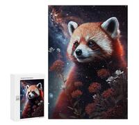 Puzzle for Adults 300 PCS Red Panda in Space Garden Adult Jigsaw Puzzles Hand Speed Race Parent-child Interaction Deal As Gifts for The Whole Family 300 PCS