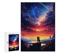 Puzzle for Adults 300 PCS Stellar Love Sunset Adult Jigsaw Puzzles Hand Speed Race Parent-child Interaction Deal As Gifts for The Whole Family 300 PCS