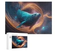 Puzzle for Adults 300 PCS Whale in Cosmic Dance Puzzle for Adults Brain Teaser Game Difficult Challenge for Is Ideal As A Gift 300 PCS