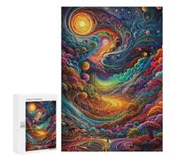 Puzzle for Adults 300 PCS Whimsical Cosmic Landscape -1 Puzzle for Adults Brain Teaser Game Difficult Challenge for Is Ideal As A Gift 300 PCS
