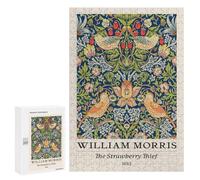 Puzzle for Adults 300 PCS William Morris Strawberry Thief Vintage Adult Jigsaw Puzzles Hand Speed Race Parent-child Interaction Deal As Gifts for The Whole Family 300 PCS