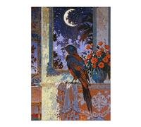 Puzzle for Adults 38x26cm/1000pcs A Crow on Fabric Puzzle for Adults Brain Teaser Game Difficult Challenge for Is Ideal As A Gift 38x26cm/1000pcs