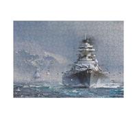 Puzzle for Adults 38x26cm/1000pcs Bismarck Jigsaw Puzzle Fun Games Wall Decoration Unique Gifts for Birthday And Christmas 38x26cm/1000pcs