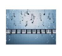 Puzzle for Adults 38x26cm/1000pcs Music Notes Piano Keyboard Art Puzzle for Adults Brain Teaser Game Difficult Challenge for Is Ideal As A Gift 38x26cm/1000pcs