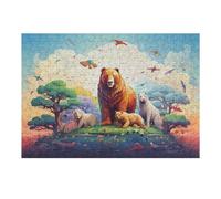 Puzzle for Adults 38x26cm/1000pcs Rainbow Wildlife Gathering Puzzle for Adults Brain Teaser Game Difficult Challenge for Is Ideal As A Gift 38x26cm/1000pcs