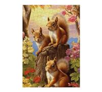 Puzzle for Adults 38x26cm/1000pcs Squirrels in Spring Blossoms Teenagers Puzzles Brain Teaser Game Hand Speed Race Birthday And Unique Gifts 38x26cm/1000pcs