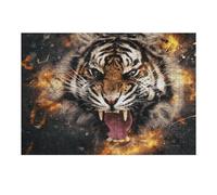 Puzzle for Adults 38x26cm/1000pcs Wild Tiger Roar Nature's Power Puzzle for Adults Brain Teaser Game Difficult Challenge for Is Ideal As A Gift 38x26cm/1000pcs