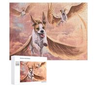Puzzle for Adults 500 PCS Canine Angels Soaring Skyward Puzzle for Adults Brain Teaser Game Difficult Challenge for Is Ideal As A Gift 500 PCS