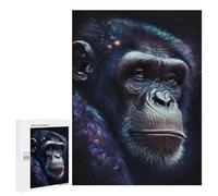 Puzzle for Adults 500 PCS Chimpanzee Galaxy Portrait-1 Adult Jigsaw Puzzles Hand Speed Race Parent-child Interaction Deal As Gifts for The Whole Family 500 PCS
