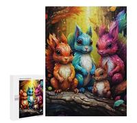 Puzzle for Adults 500 PCS Colorful Forest Friends Puzzle for Adults Brain Teaser Game Difficult Challenge for Is Ideal As A Gift 500 PCS