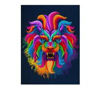 Puzzle for Adults 500 PCS Colorful Lion Illustration Adult Puzzles Hands-on Game Precision Cutting Unique Gifts for Birthday And Christmas 500 PCS