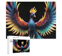 Puzzle for Adults 500 PCS Colorful Mythical Bird Artwork-1 Puzzle for Adults Brain Teaser Game Difficult Challenge for Is Ideal As A Gift 500 PCS