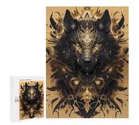 Puzzle for Adults 500 PCS Divine Black Wolf Adult Jigsaw Puzzles Hand Speed Race Parent-child Interaction Deal As Gifts for The Whole Family 500 PCS
