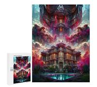 Puzzle for Adults 500 PCS Dreamlike Fantasy Castle Puzzle for Adults Brain Teaser Game Difficult Challenge for Is Ideal As A Gift 500 PCS