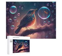 Puzzle for Adults 500 PCS Enchanted Forest with Colorful Birds Puzzle for Adults Brain Teaser Game Difficult Challenge for Is Ideal As A Gift 500 PCS