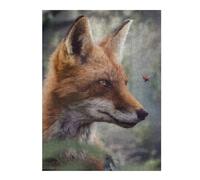 Puzzle for Adults 500 PCS Fox Watching A Ladybug Adult Puzzles Hands-on Game Precision Cutting Unique Gifts for Birthday And Christmas 500 PCS