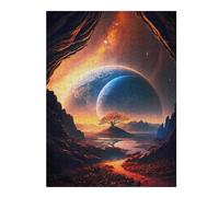 Puzzle for Adults 500 PCS God Tree Planet Cosmos Adult Jigsaw Puzzle Anti-Stress Toys Pattern Assembly Unique Gifts for Birthday And Christmas 500 PCS