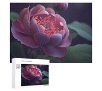 Puzzle for Adults 500 PCS Peony Bloom in Purple Puzzle for Adults Brain Teaser Game Difficult Challenge for Is Ideal As A Gift 500 PCS