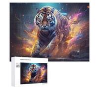 Puzzle for Adults 500 PCS Powerful Tiger in Action -1 Puzzle for Adults Brain Teaser Game Difficult Challenge for Is Ideal As A Gift 500 PCS