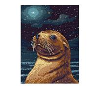 Puzzle for Adults 500 PCS Retro Seal Pixel Art Adult Puzzles Hands-on Game Precision Cutting Unique Gifts for Birthday And Christmas 500 PCS