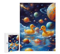 Puzzle for Adults 500 PCS Rubber Ducks on Space Puzzle for Adults Anti-Stress Toys Home Decoration Unique Gifts for Birthday And Christmas 500 PCS