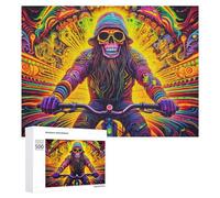 Puzzle for Adults 500 PCS Skull Rider Puzzle for Adults Brain Teaser Game Difficult Challenge for Is Ideal As A Gift 500 PCS