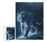 Puzzle for Adults 500 PCS Snow Tiger in Night Adult Jigsaw Puzzles Hand Speed Race Parent-child Interaction Deal As Gifts for The Whole Family 500 PCS