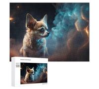 Puzzle for Adults 500 PCS Starry Night Chihuahua Dreamscape Puzzle for Adults Brain Teaser Game Difficult Challenge for Is Ideal As A Gift 500 PCS