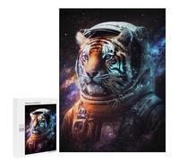 Puzzle for Adults 500 PCS Tiger Astronaut Space Suit-2 Adult Jigsaw Puzzles Hand Speed Race Parent-child Interaction Deal As Gifts for The Whole Family 500 PCS