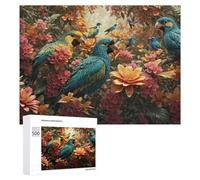 Puzzle for Adults 500 PCS Tropical Birds in Paradise Puzzle for Adults Brain Teaser Game Difficult Challenge for Is Ideal As A Gift 500 PCS