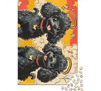 Puzzle for Adults 500 Piece Jigsaw Puzzle Poodle Jigsaw Puzzles for Adults Kids Wooden Jigsaw Learning Educational Toy 500pcs (52x38cm)