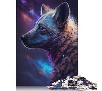 Puzzle for Adults 500 Pieces Galaxy Art African Hyena Jigsaw Puzzles for Adults Jigsaw Puzzle for Teens Puzzle Game Toy Gift 500pcs (52x38cm)