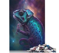 Puzzle for Adults 500 Pieces Galaxy Chameleon Jigsaw Puzzles for Adults Jigsaw Puzzle for Teens Puzzle Game Toy Gift 500pcs (52x38cm)