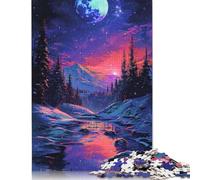 Puzzle for Adults 500 Pieces Neon Winter Nature Jigsaw Puzzles for Adults Jigsaw Puzzle for Teens Puzzle Game Toy Gift 500pcs (52x38cm)