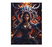 Puzzle for Adults 52x38cm/1000pcs Anime Girl with Dragon Puzzle for Adults Brain Teaser Game Difficult Challenge for Is Ideal As A Gift 52x38cm/1000pcs