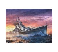 Puzzle for Adults 52x38cm/1000pcs Battleship at Sunset Jigsaw Puzzle Fun Games Wall Decoration Unique Gifts for Birthday And Christmas 52x38cm/1000pcs