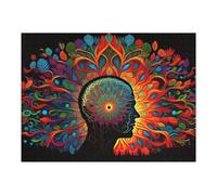 Puzzle for Adults 52x38cm/1000pcs Colorful Mind Artistic Representation of Mental Complexity Puzzle for Adults Brain Teaser Game Difficult Challenge for Is Ideal As A Gift 52x38cm/1000pcs