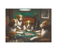 Puzzle for Adults 52x38cm/1000pcs Dogs Playing Poker Puzzle for Adults Brain Teaser Game Difficult Challenge for Is Ideal As A Gift 52x38cm/1000pcs