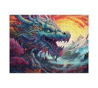 Puzzle for Adults 52x38cm/1000pcs Dragon's Majesty A Mythical Landscape Puzzle for Adults Brain Teaser Game Difficult Challenge for Is Ideal As A Gift 52x38cm/1000pcs