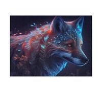 Puzzle for Adults 52x38cm/1000pcs Enchanted Wolf Mystical Artwork Puzzle for Adults Brain Teaser Game Difficult Challenge for Is Ideal As A Gift 52x38cm/1000pcs