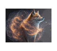 Puzzle for Adults 52x38cm/1000pcs Fiery Wolf Spirit Puzzle for Adults Brain Teaser Game Difficult Challenge for Is Ideal As A Gift 52x38cm/1000pcs