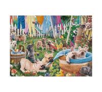 Puzzle for Adults 52x38cm/1000pcs Garden Puppies Playful Scene Puzzle for Adults Brain Teaser Game Difficult Challenge for Is Ideal As A Gift 52x38cm/1000pcs